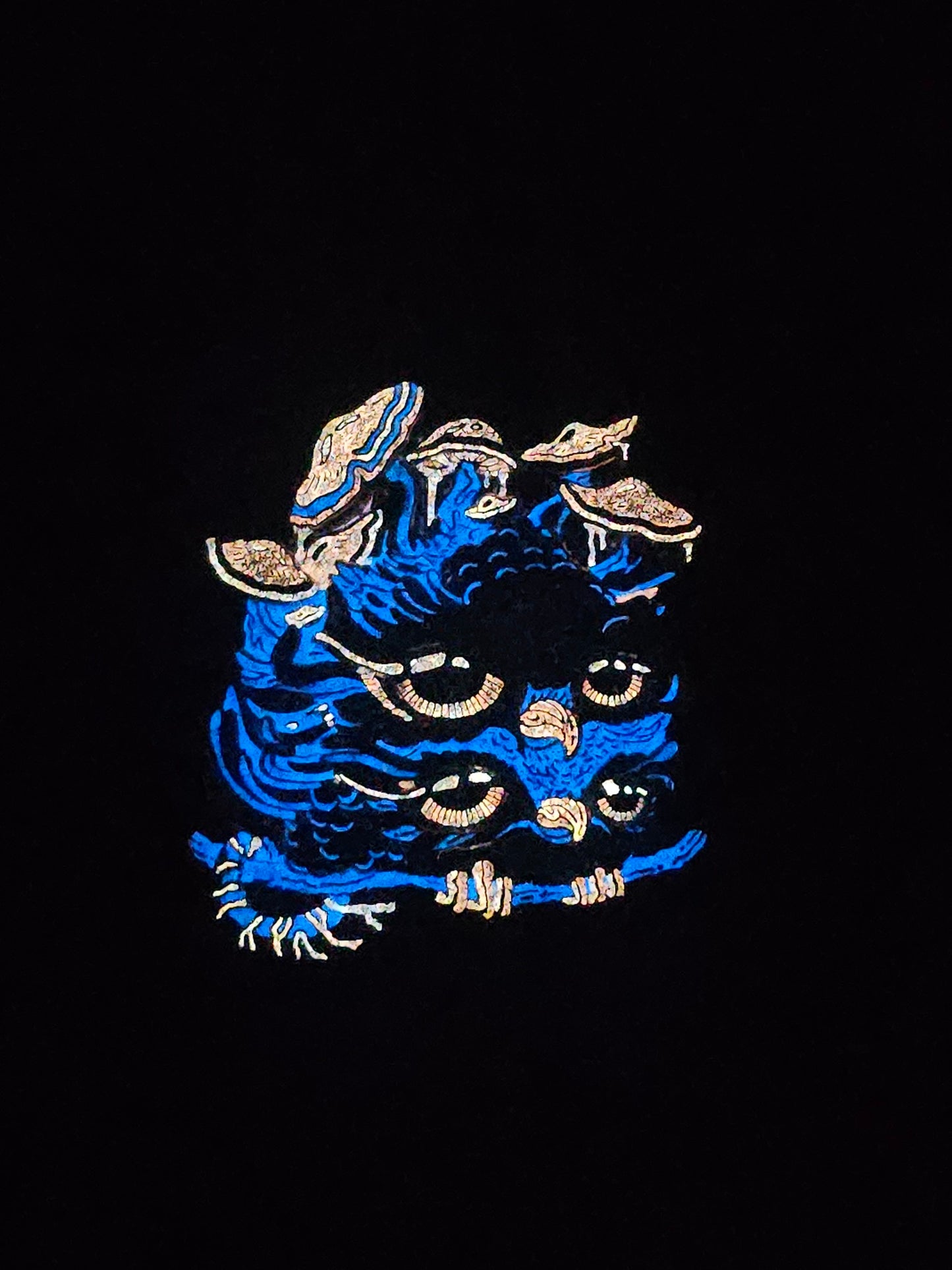 Blue Tiger-Tailed Peruvian Shroom Racked Jungle Owl - BLIND BAG