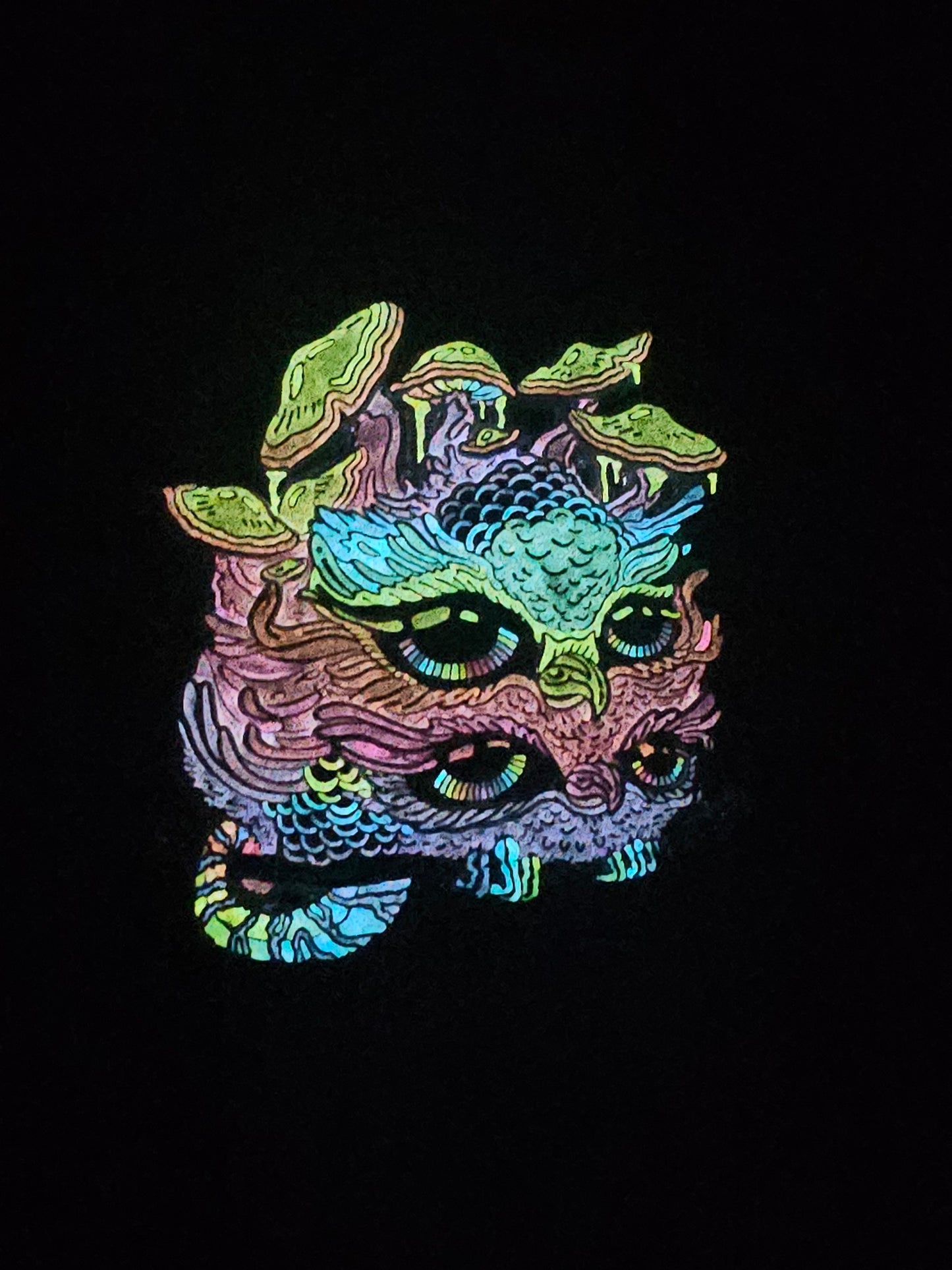 Blue Tiger-Tailed Peruvian Shroom Racked Jungle Owl - BLIND BAG