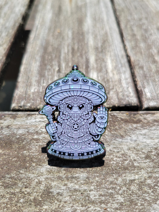 Cosmic Mushroom God Le 5 (Rainbow Anodized Metal)