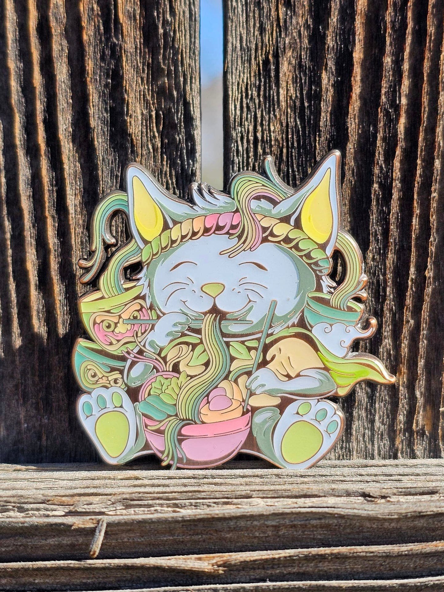 Happy Ramen Kitty - LE 25 (Antique Copper)