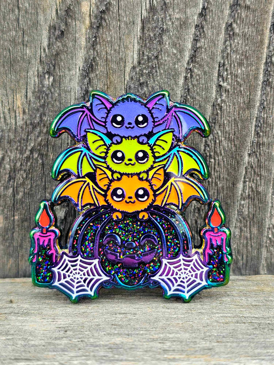 Bat Stack - Rainbow Ano (Black Pumpkin)