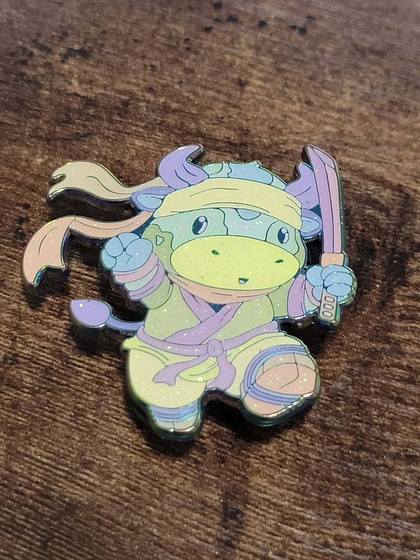 Stabby Ninja Cow Blind Bag Pin