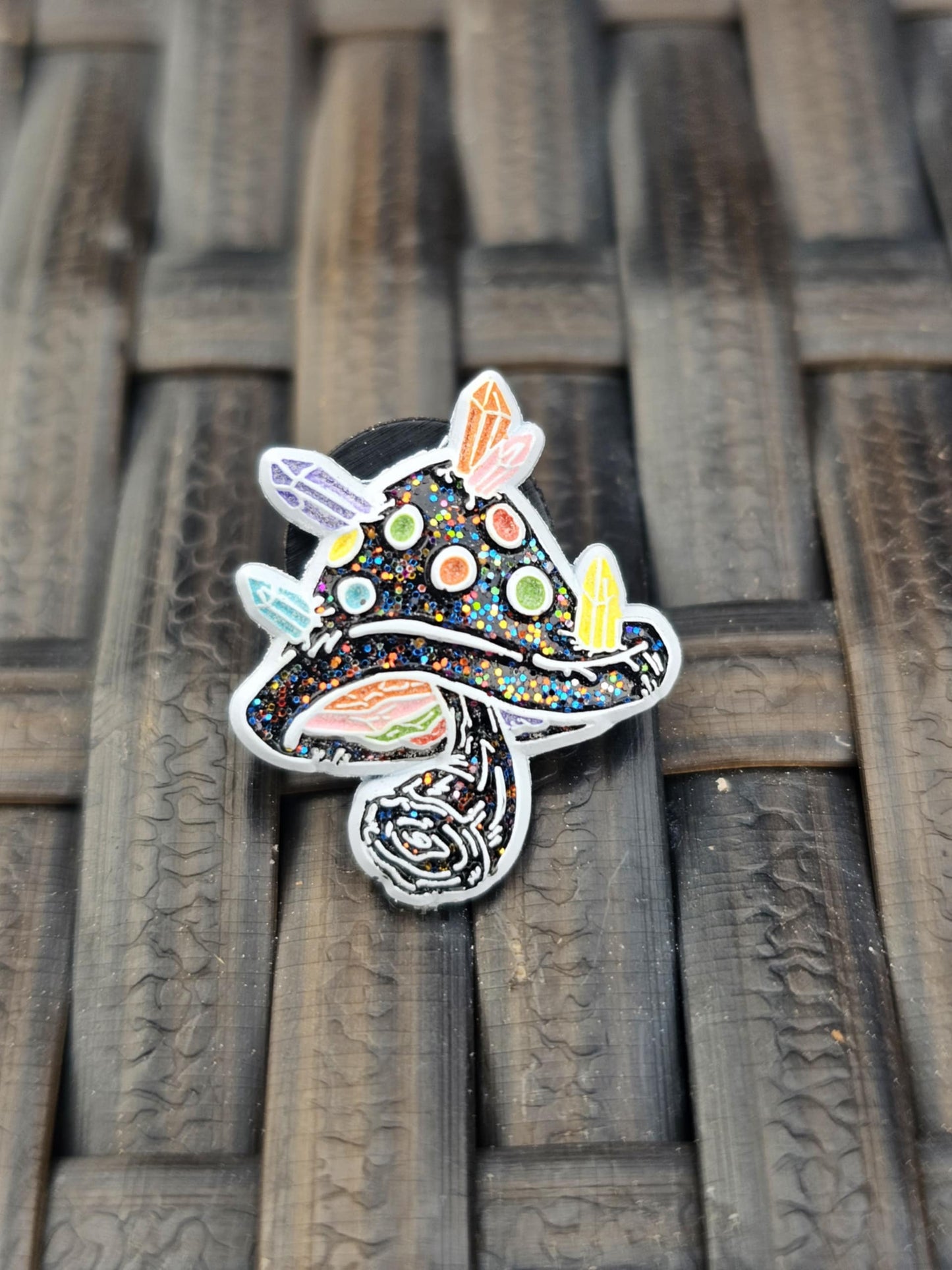 'Crystal' Mini Mushroom Set - 10 Total PIns