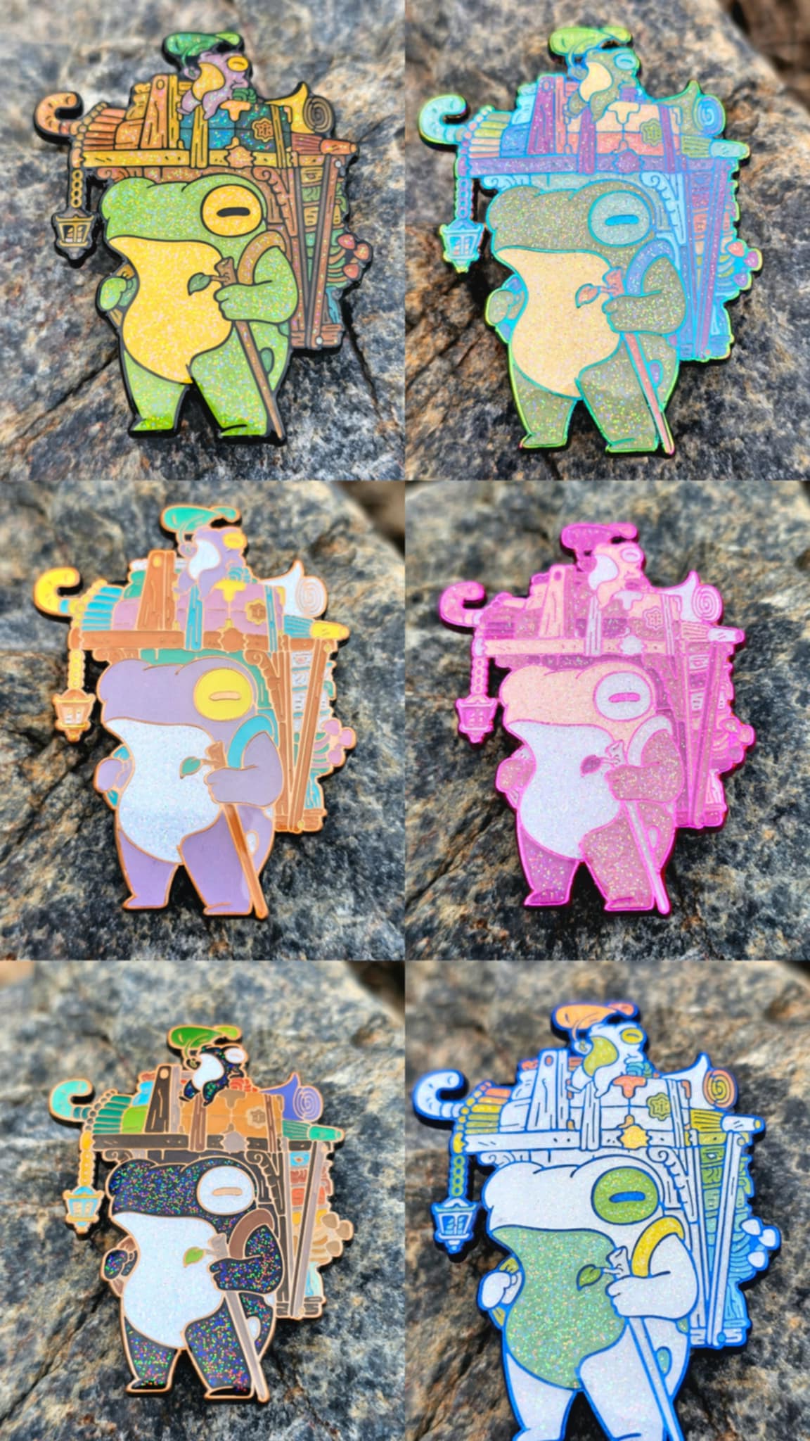 Traveling Frog - Full Set (6 Total Pins)