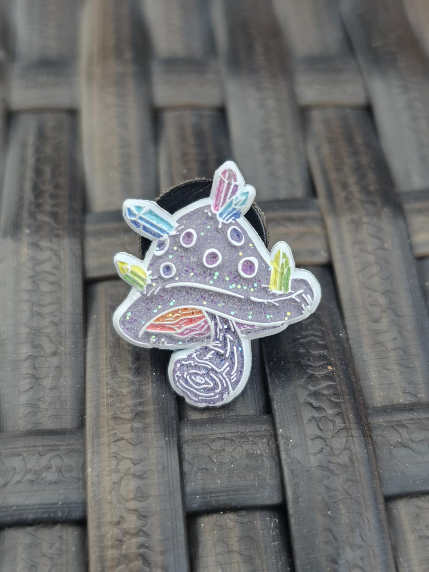 'Crystal' Mini Mushroom Set - 10 Total PIns