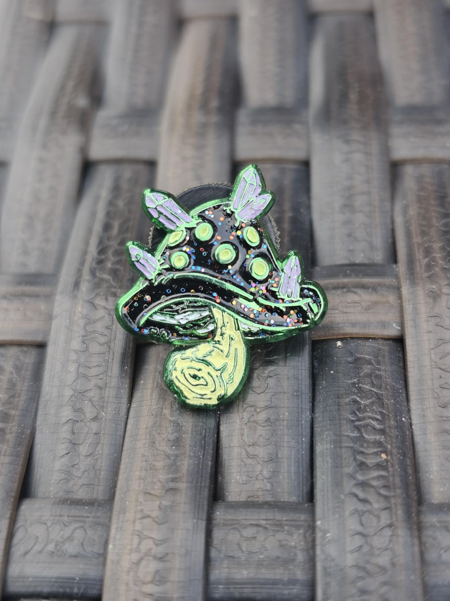 'Crystal' Mini Mushroom Set - 10 Total PIns