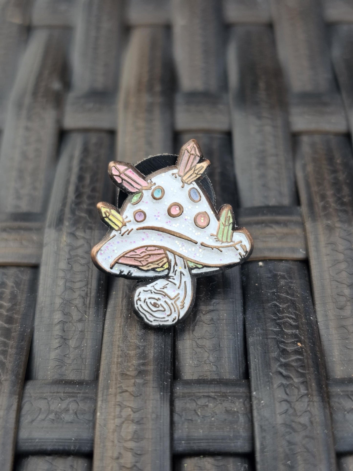 'Crystal' Mini Mushroom Set - 10 Total PIns