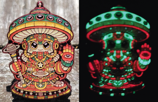Cosmic Mushroom God Le 14 (Red Anodized Metal)