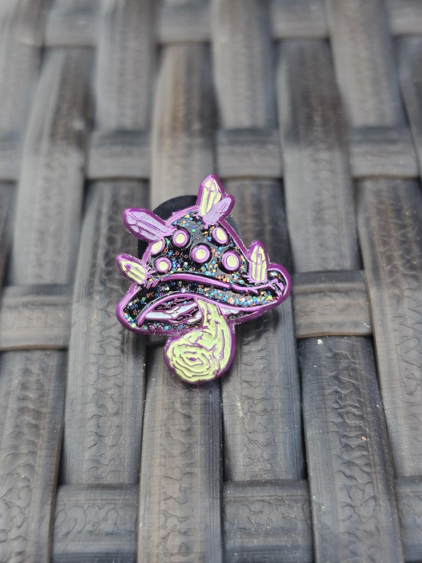 'Crystal' Mini Mushroom Set - 10 Total PIns